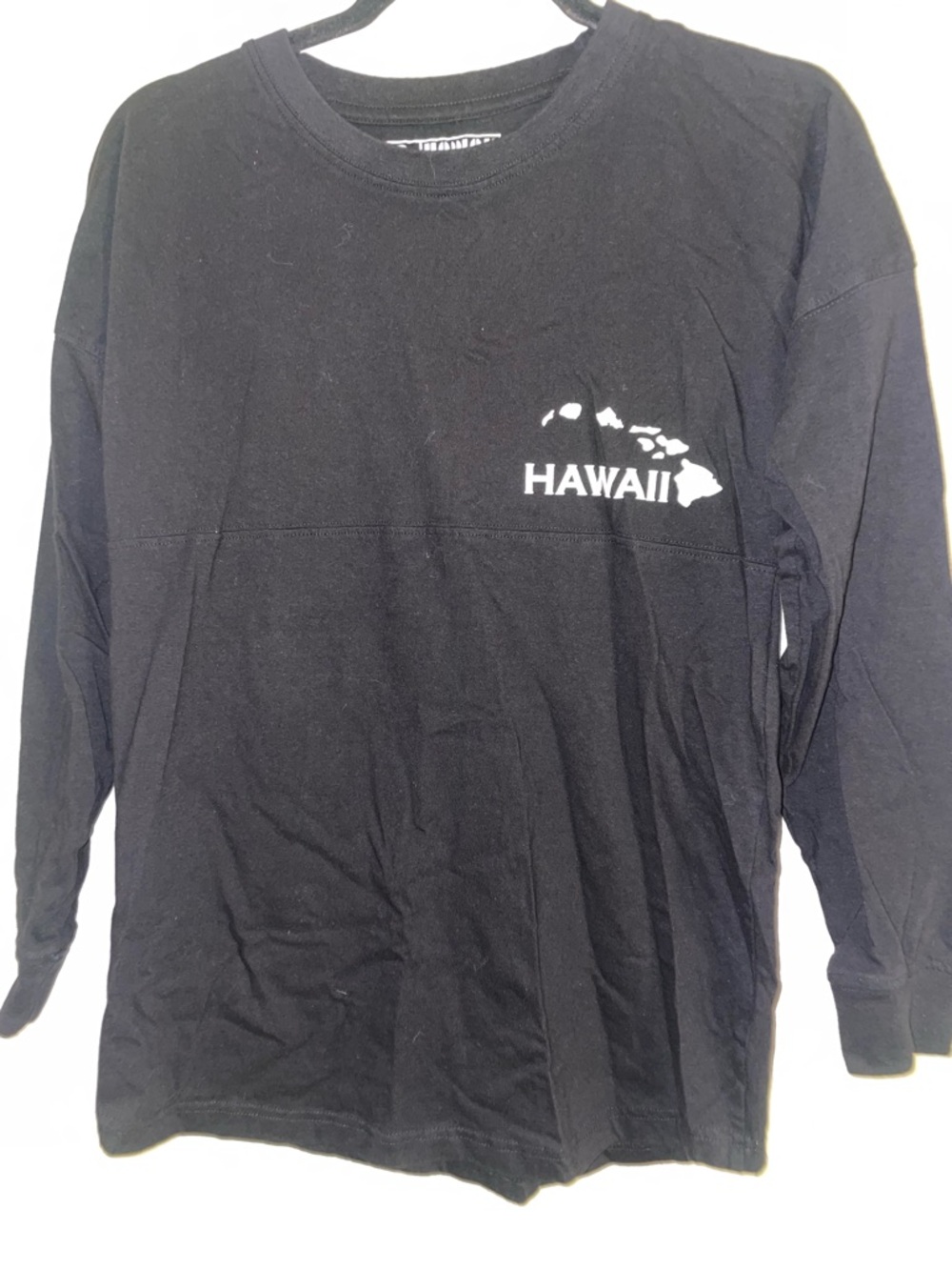 Black Hawaii Graphic Long Sleeve Tee